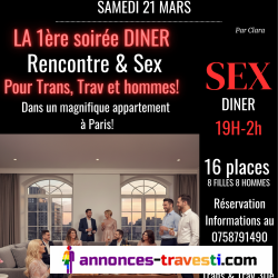 LE RESTO BITCH! La 1ère soirée Dîner & Sex à Paris! Samedi 21 Mars! Paris 19